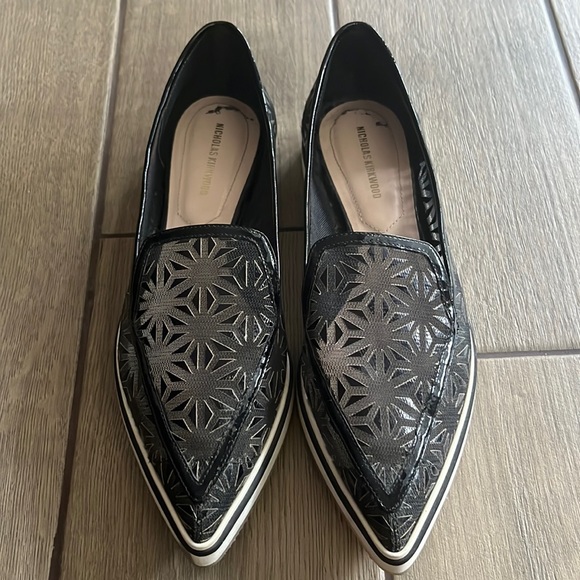 Nicholas Kirkwood Alona Microsole Laser-Cut Loafer Sneaker Flats US7 EU38 - Picture 2 of 7